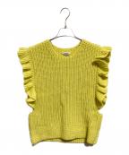 FUMIKA UCHIDAフミカウチダ）の古着「3G Mix Shetland OVER FRILL VEST」｜イエロー