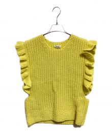 FUMIKA UCHIDA（フミカウチダ）の古着「3G Mix Shetland OVER FRILL VEST」｜イエロー