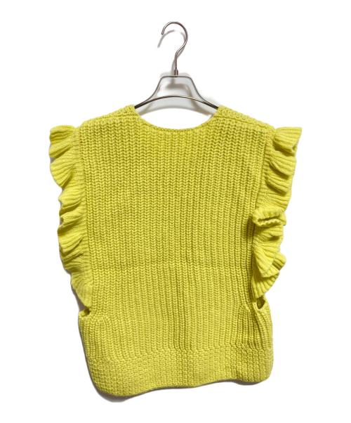 FUMIKA UCHIDA（フミカウチダ）FUMIKA UCHIDA (フミカウチダ) 3G Mix Shetland OVER FRILL VEST イエロー サイズ:34の古着・服飾アイテム