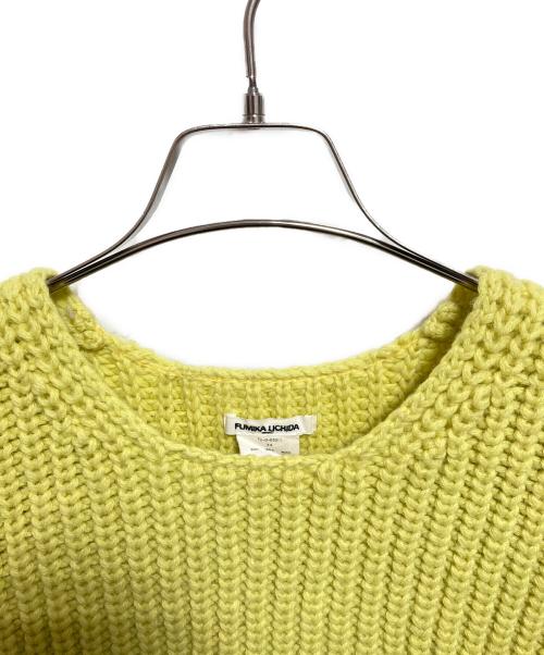 FUMIKA UCHIDA（フミカウチダ）FUMIKA UCHIDA (フミカウチダ) 3G Mix Shetland OVER FRILL VEST イエロー サイズ:34の古着・服飾アイテム