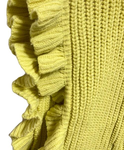 FUMIKA UCHIDA（フミカウチダ）FUMIKA UCHIDA (フミカウチダ) 3G Mix Shetland OVER FRILL VEST イエロー サイズ:34の古着・服飾アイテム