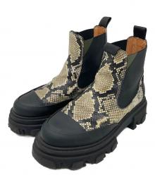 GANNI（ガニー）の古着「サイドゴアブーツ」｜ベージュ