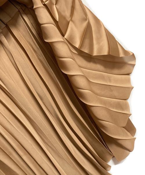 sacai（サカイ）sacai (サカイ) 20SS ドッキング アコーディオン プリーツスカート ベージュ サイズ:34の古着・服飾アイテム