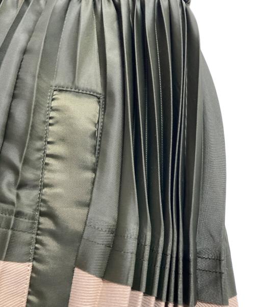sacai（サカイ）sacai (サカイ) 20SS ドッキング アコーディオン プリーツスカート ベージュ サイズ:34の古着・服飾アイテム