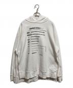 MM6 Maison Margielaエムエムシックスメゾンマルジェラ）の古着「21SS LOGO OVERSIZED HOODIE」｜ホワイト