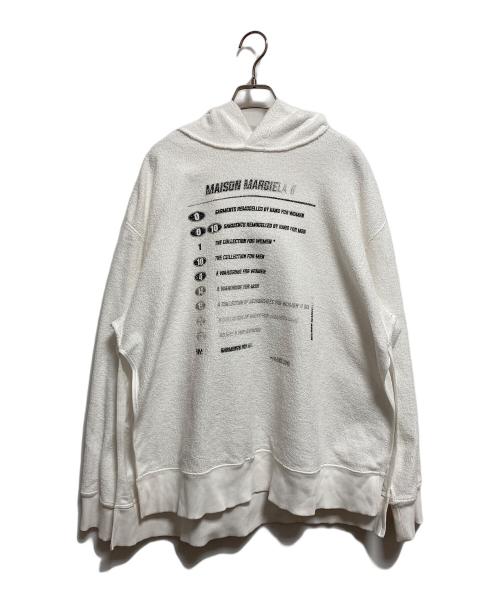 MM6 Maison Margiela（エムエムシックスメゾンマルジェラ）MM6 Maison Margiela (エムエムシックスメゾンマルジェラ) 21SS LOGO OVERSIZED HOODIE ホワイト サイズ:Mの古着・服飾アイテム