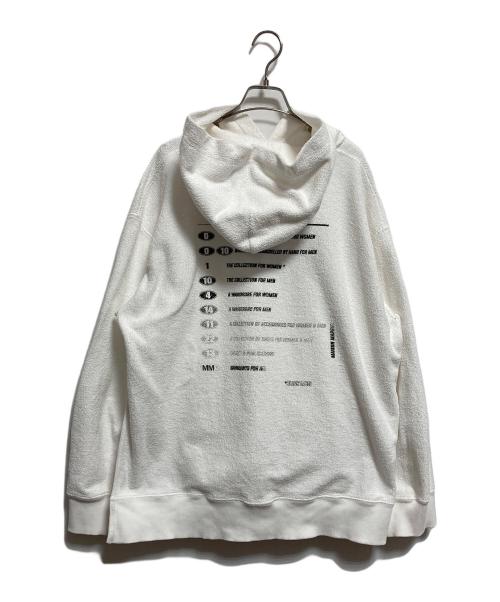 MM6 Maison Margiela（エムエムシックスメゾンマルジェラ）MM6 Maison Margiela (エムエムシックスメゾンマルジェラ) 21SS LOGO OVERSIZED HOODIE ホワイト サイズ:Mの古着・服飾アイテム