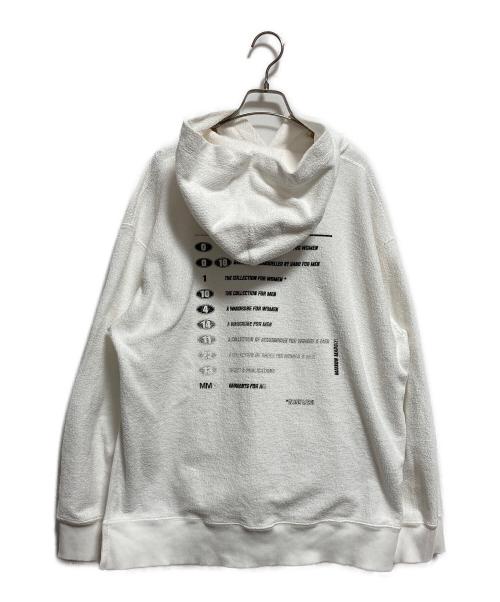 MM6 Maison Margiela（エムエムシックスメゾンマルジェラ）MM6 Maison Margiela (エムエムシックスメゾンマルジェラ) 21SS LOGO OVERSIZED HOODIE ホワイト サイズ:Mの古着・服飾アイテム