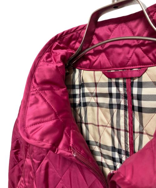 BURBERRY LONDON（バーバリーロンドン）BURBERRY LONDON (バーバリーロンドン) キルティングジャケット ピンク サイズ:9の古着・服飾アイテム
