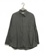 Graphpaperグラフペーパー）の古着「Broad Oversized L/S Regular Collar Shirt」｜ブラック