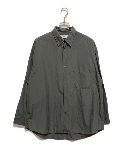 Graphpaper（グラフペーパー）Graphpaper (グラフペーパー) Broad Oversized L/S Regular Collar Shirt ブラック サイズ:FREEの古着・服飾アイテム
