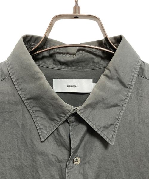 Graphpaper（グラフペーパー）Graphpaper (グラフペーパー) Broad Oversized L/S Regular Collar Shirt ブラック サイズ:FREEの古着・服飾アイテム