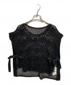 Scrap Bookスクラップブック）の古着「クロシェニットベスト」｜ブラック