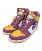 NIKEナイキ）の古着「Air Jordan 1 High OG "Brotherhood"」｜パープル×イエロー
