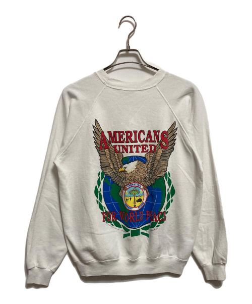 Hanes（ヘインズ）Hanes (ヘインズ) 90’ｓクルーネックスウェット ホワイト サイズ:Lの古着・服飾アイテム