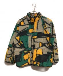 stussy（ステューシー）の古着「BLOCK SHERPA PULLOVER ジャケット」｜ベージュ×グリーン