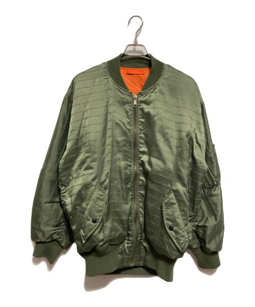 stussy（ステューシー）stussy (ステューシー) リバーシブルMA-1ジャケット グリーン サイズ:Mの古着・服飾アイテム