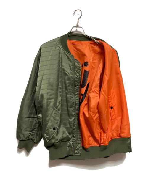 stussy（ステューシー）stussy (ステューシー) リバーシブルMA-1ジャケット グリーン サイズ:Mの古着・服飾アイテム