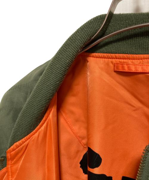 stussy（ステューシー）stussy (ステューシー) リバーシブルMA-1ジャケット グリーン サイズ:Mの古着・服飾アイテム