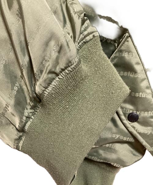 stussy（ステューシー）stussy (ステューシー) リバーシブルMA-1ジャケット グリーン サイズ:Mの古着・服飾アイテム