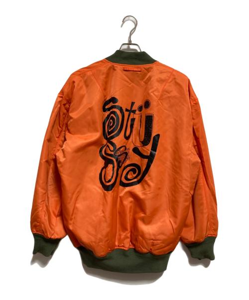 stussy（ステューシー）stussy (ステューシー) リバーシブルMA-1ジャケット グリーン サイズ:Mの古着・服飾アイテム