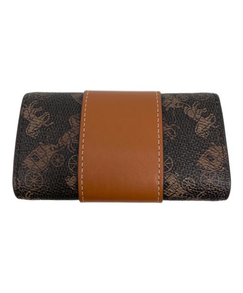 COACH（コーチ）COACH (コーチ) エッセンシャル 6 リング キー ケース・ホース アンド キャリッジ プリント ブラウンの古着・服飾アイテム