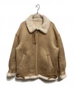 BEAUTY&YOUTHビューティーアンドユース）の古着「フェイクボアムートン ビッグ B-3 ブルゾン」｜ベージュ