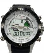 SHARKシャーク）の古着「Mens Alarm LCD Dual Time Chronograph Black Army Military Sport Wrist Watch」｜ホワイト