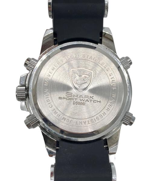 SHARK（シャーク）Shark (シャーク) Mens Alarm LCD Dual Time Chronograph Black Army Military Sport Wrist Watch ホワイトの古着・服飾アイテム