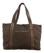 BVLGARIブルガリ）の古着「ロゴマニア トートバッグ」｜ブラウン