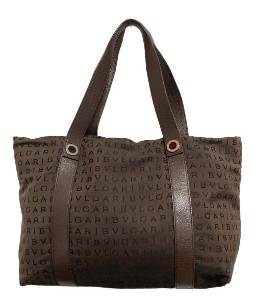 BVLGARI（ブルガリ）BVLGARI (ブルガリ) ロゴマニア トートバッグ ブラウンの古着・服飾アイテム