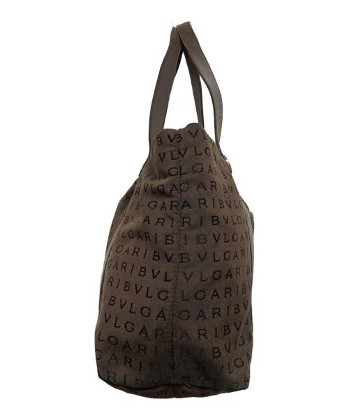 BVLGARI（ブルガリ）BVLGARI (ブルガリ) ロゴマニア トートバッグ ブラウンの古着・服飾アイテム