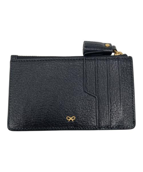 ANYA HINDMARCH（アニヤ・ハインドマーチ）ANYA HINDMARCH (アニヤ・ハインドマーチ) Eyes Zipped Card Case ブラックの古着・服飾アイテム