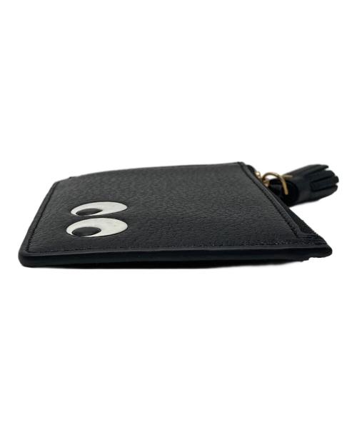 ANYA HINDMARCH（アニヤ・ハインドマーチ）ANYA HINDMARCH (アニヤ・ハインドマーチ) Eyes Zipped Card Case ブラックの古着・服飾アイテム