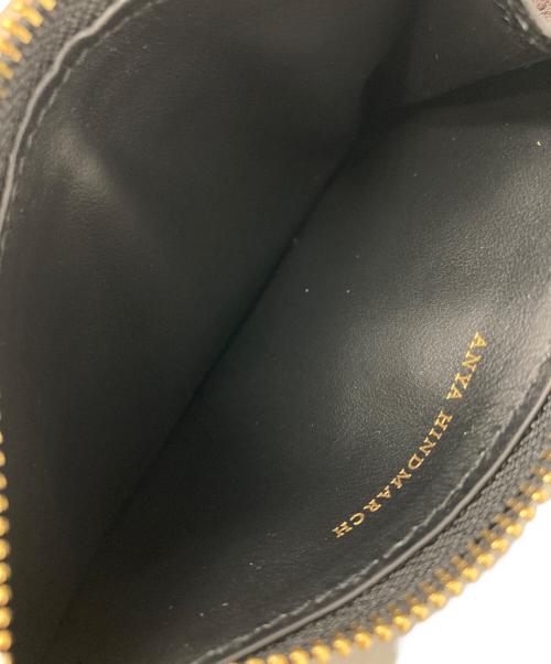 ANYA HINDMARCH（アニヤ・ハインドマーチ）ANYA HINDMARCH (アニヤ・ハインドマーチ) Eyes Zipped Card Case ブラックの古着・服飾アイテム
