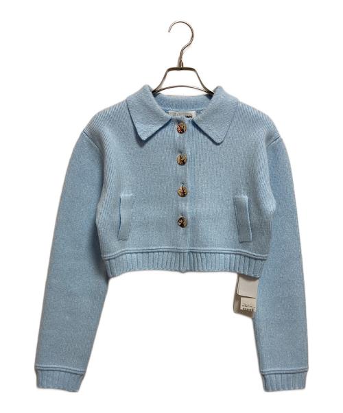 Lily Brown（リリーブラウン）Lily Brown (リリーブラウン) ショートニットジャケット ブルー サイズ:ONESIZE 未使用品の古着・服飾アイテム
