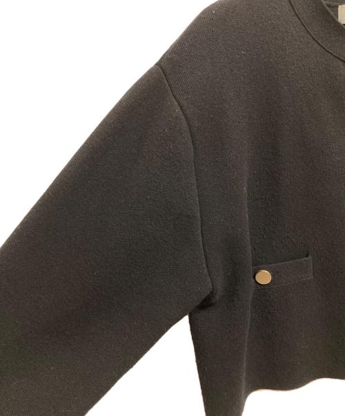 uncrave（アンクレイヴ3.）uncrave (アンクレイヴ) ウールナイロン ジャガード ニットジャケット ネイビー サイズ:SIZE 1の古着・服飾アイテム