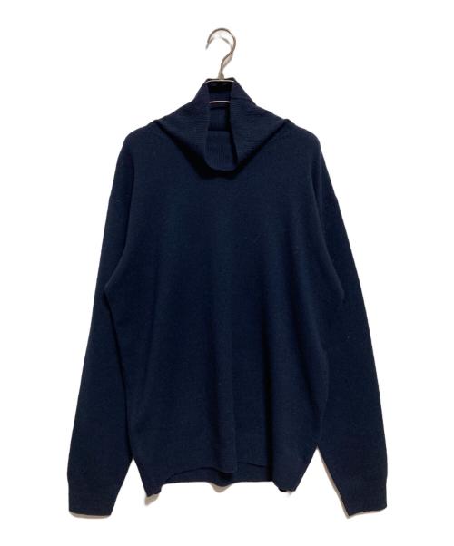 NOLLEY'S（ノーリーズ）NOLLEY'S (ノーリーズ) ウールカシミア タートルネックニット ネイビー サイズ:Lの古着・服飾アイテム
