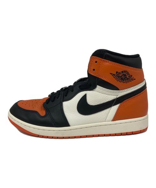 NIKE（ナイキ）NIKE (ナイキ) AIR JORDAN 1 RETRO HIGH OG “Shattered Backboard” ブラック×オレンジ サイズ:28の古着・服飾アイテム