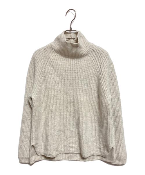 23区（ニジュウサンク）23区 (ニジュウサンク) ラムズカシミヤシネハイネックニット ベージュ サイズ:38の古着・服飾アイテム