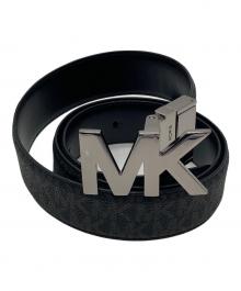 MICHAEL KORS（マイケル・コース）の古着「リバーシブルロゴレザーベルト」｜ブラック