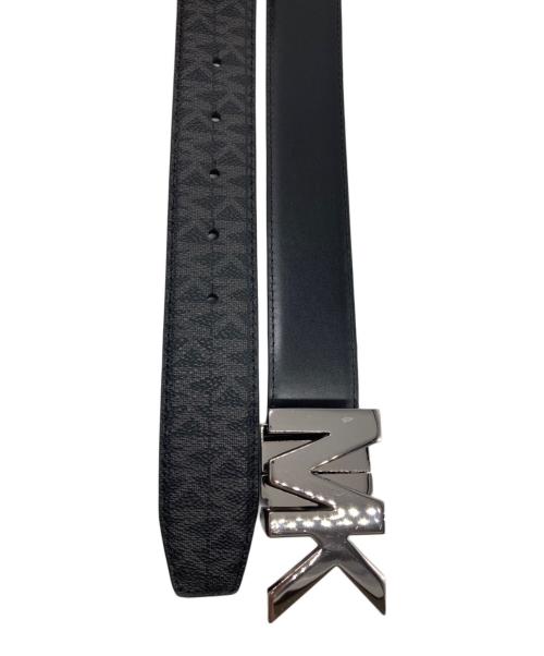 MICHAEL KORS（マイケル・コース）MICHAEL KORS (マイケル・コース) リバーシブルロゴレザーベルト ブラックの古着・服飾アイテム