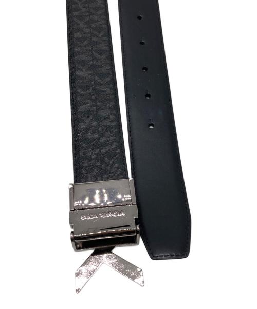 MICHAEL KORS（マイケル・コース）MICHAEL KORS (マイケル・コース) リバーシブルロゴレザーベルト ブラックの古着・服飾アイテム