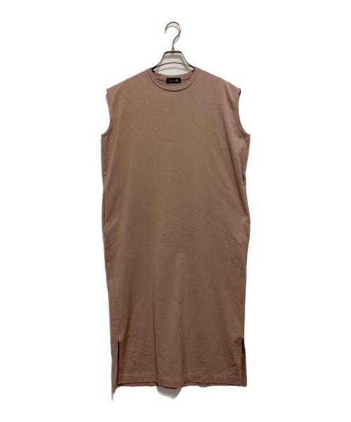 DRAWER（ドゥロワー）Drawer (ドゥロワー) コットン天竺ノースリーブロングプルオーバー ベージュ サイズ:1の古着・服飾アイテム