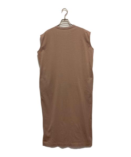 DRAWER（ドゥロワー）Drawer (ドゥロワー) コットン天竺ノースリーブロングプルオーバー ベージュ サイズ:1の古着・服飾アイテム