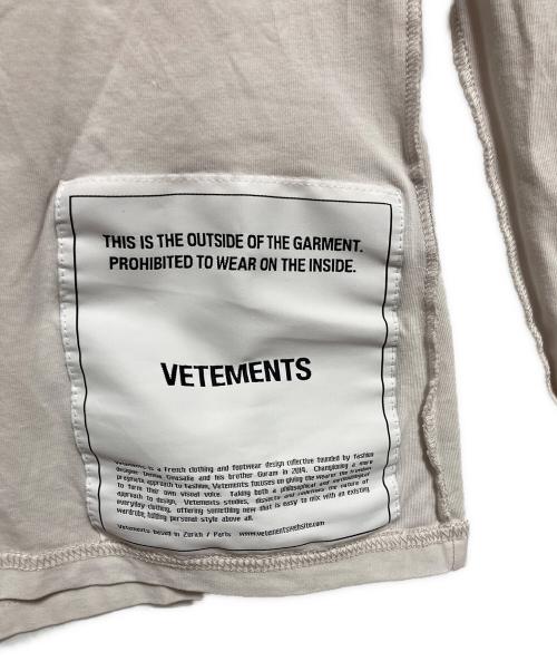 vetement（ヴェットモン）vetement (ヴェットモン) 19AW インサイドアウトカットソー グレー サイズ:Lの古着・服飾アイテム