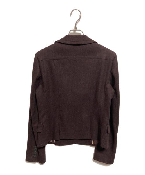 BURBERRY LONDON（バーバリーロンドン）BURBERRY LONDON (バーバリーロンドン) アンゴラカシミヤ混ダブルジャケット ブラウン サイズ:UK10の古着・服飾アイテム