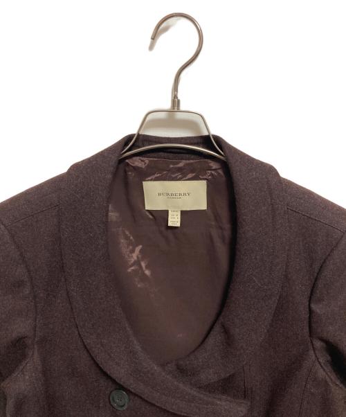 BURBERRY LONDON（バーバリーロンドン）BURBERRY LONDON (バーバリーロンドン) アンゴラカシミヤ混ダブルジャケット ブラウン サイズ:UK10の古着・服飾アイテム