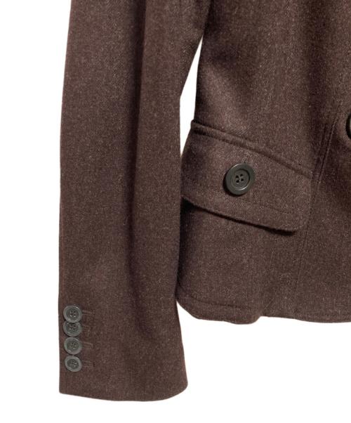 BURBERRY LONDON（バーバリーロンドン）BURBERRY LONDON (バーバリーロンドン) アンゴラカシミヤ混ダブルジャケット ブラウン サイズ:UK10の古着・服飾アイテム