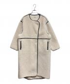 AKTEアクテ）の古着「トリミングロングボアコート」｜ホワイト